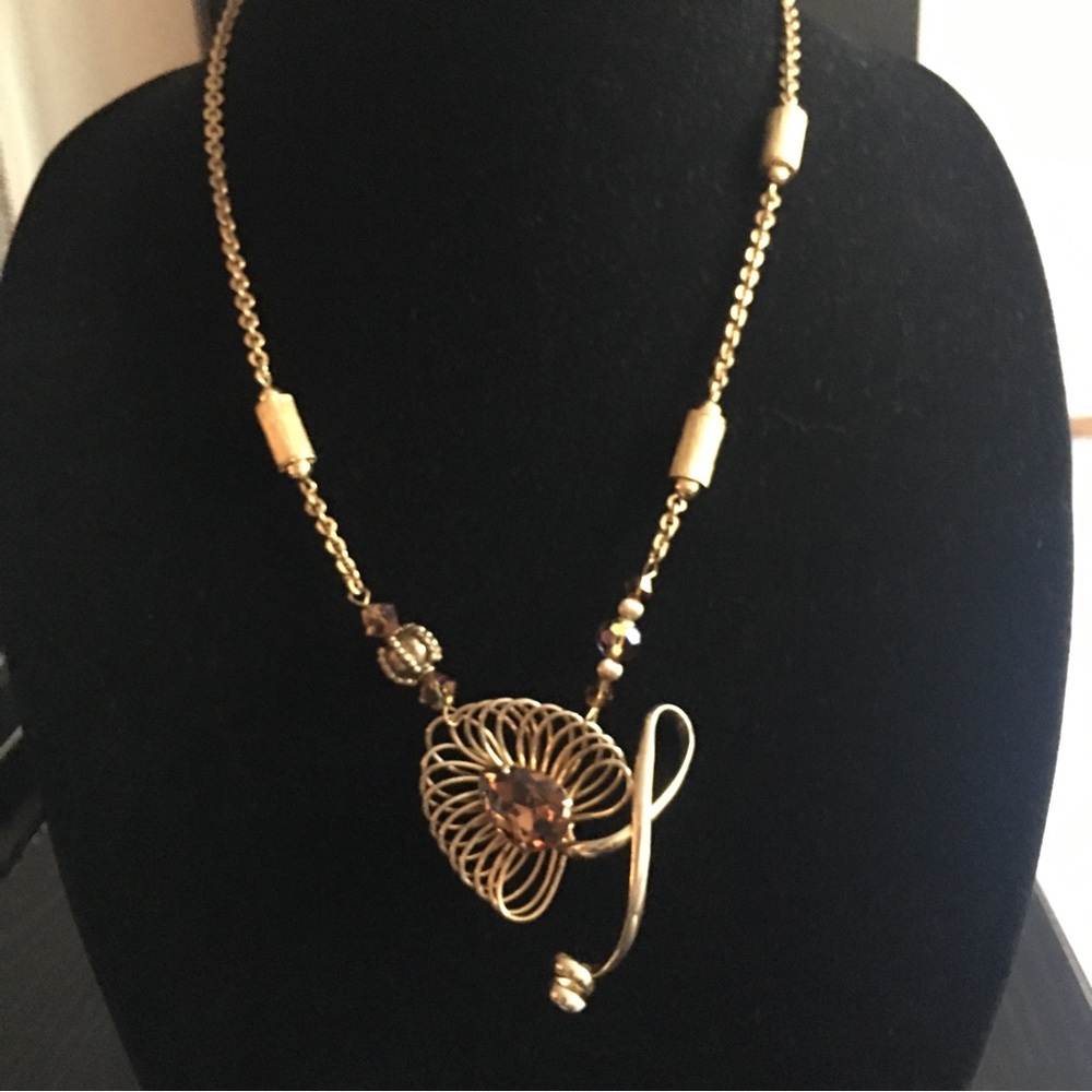 Vintage Brooch Necklace